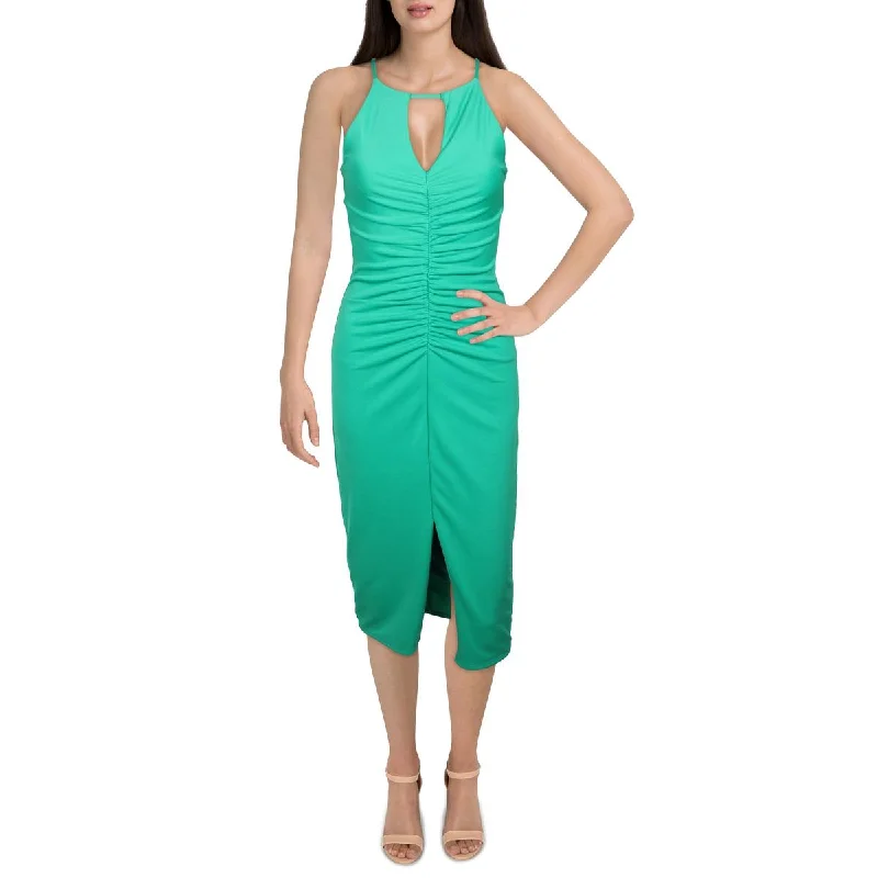 Bee Darlin Womens Juniors Racerback Midi Cocktail and Party Dress