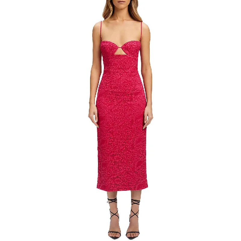 Bardot Womens Ivanna Lace Open Back Cocktail And Party Dress