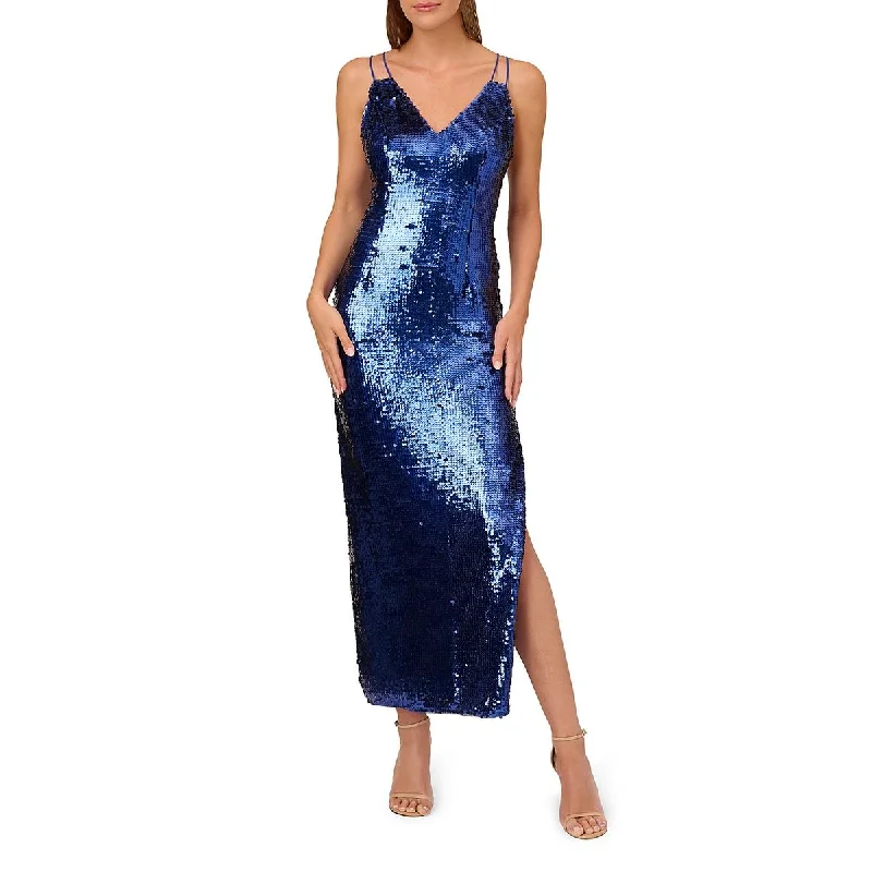 Liv Foster Womens Sequined Long Cocktail And Party Dress