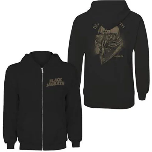 Black Sabbath Tour 1978 Ladies Zipped Hoodie