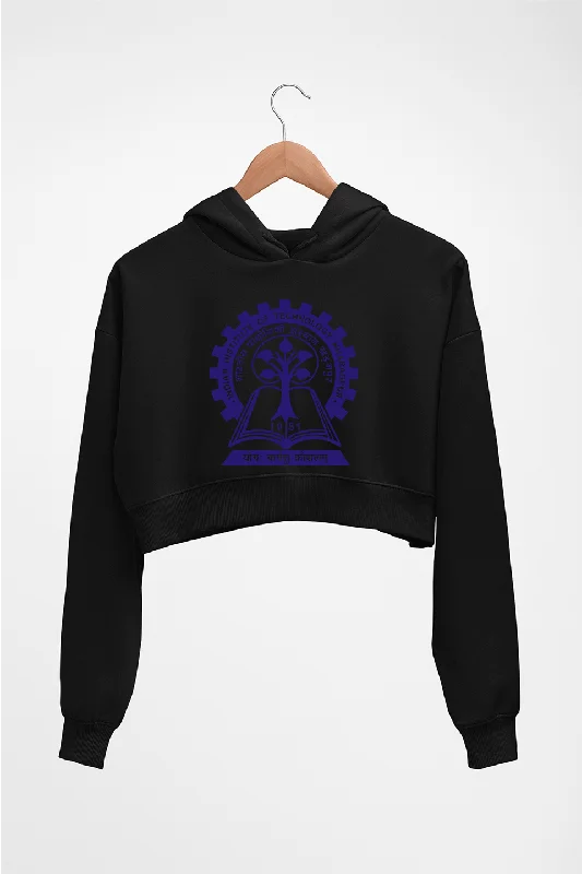 IIT Kharagpur Crop HOODIE FOR WOMEN