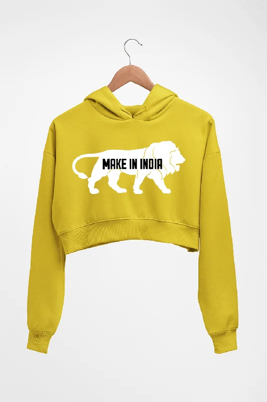 Make in India Crop HOODIE FOR WOMEN