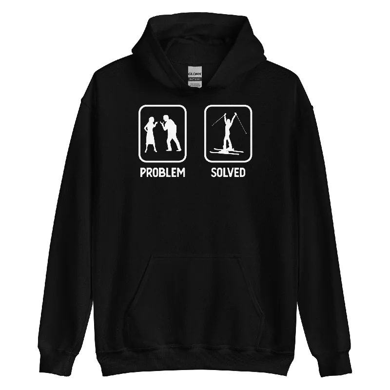 Problem Solved - Frau Skifahren - Unisex Hoodie