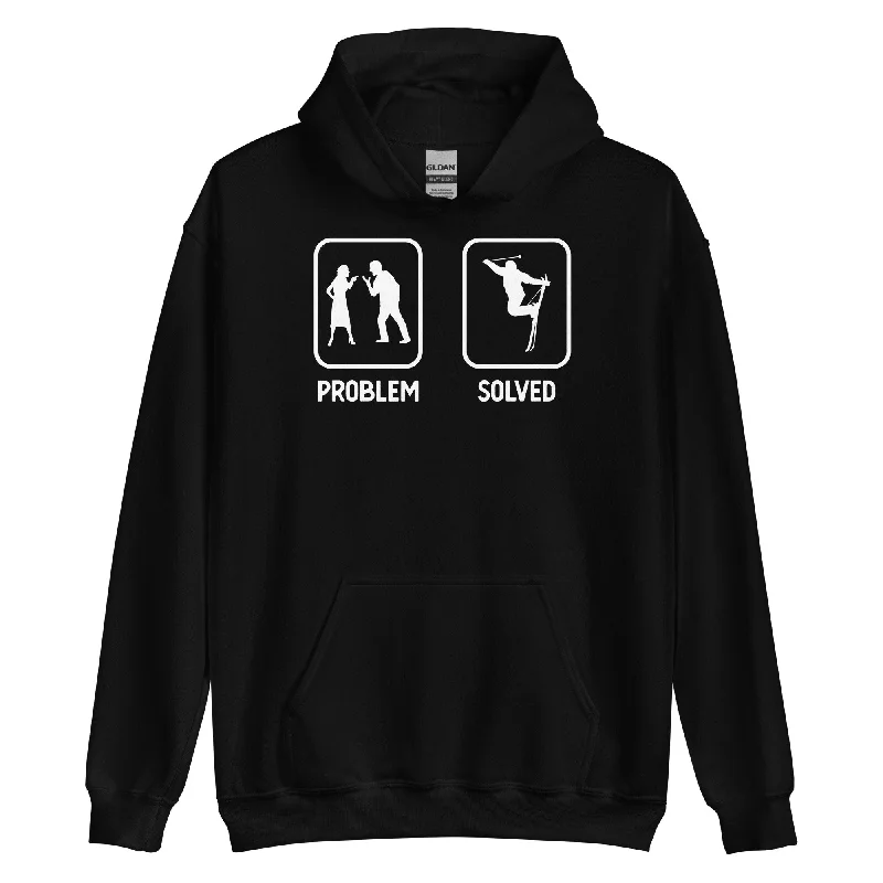 Problem Solved - Mann Skifahren - Unisex Hoodie