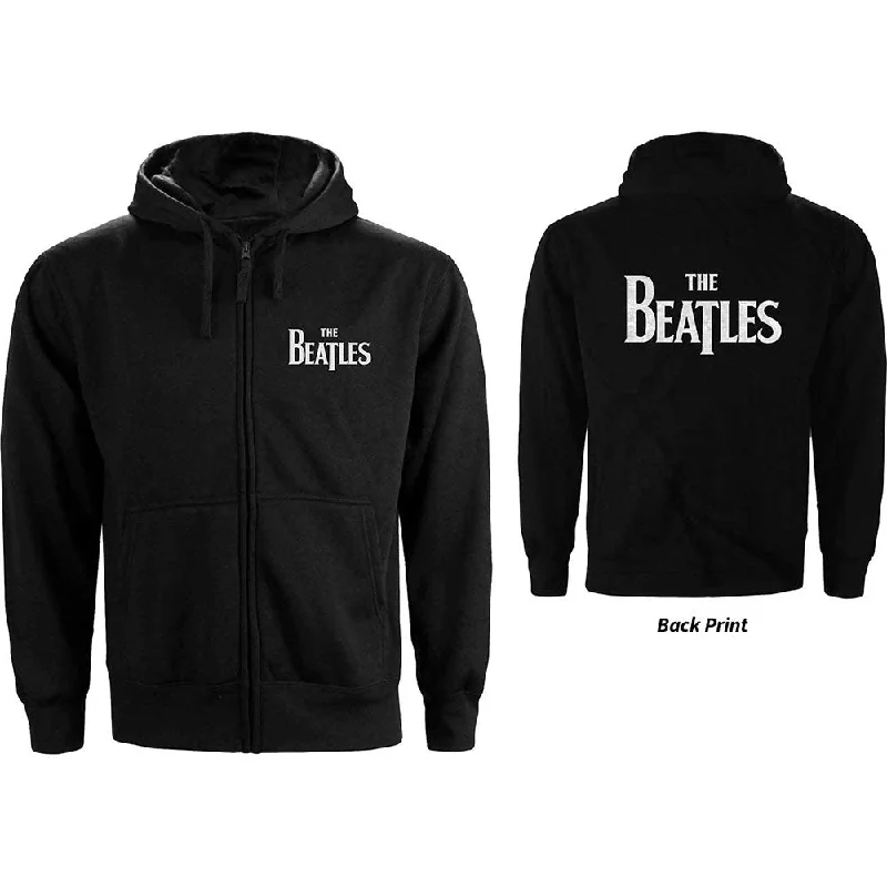 The Beatles Drop T Logo Ladies Zipped Hoodie