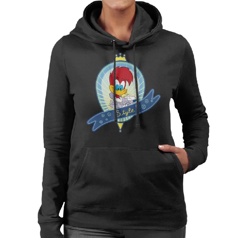 Woody Woodpecker Winnie Style Women's Hooded Sweatshirt