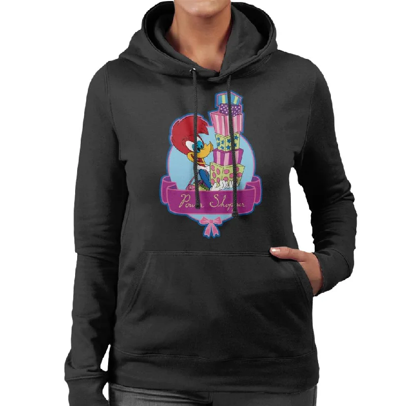 Woody Woodpecker Winnie Woodpecker Power Shopper Women's Hooded Sweatshirt