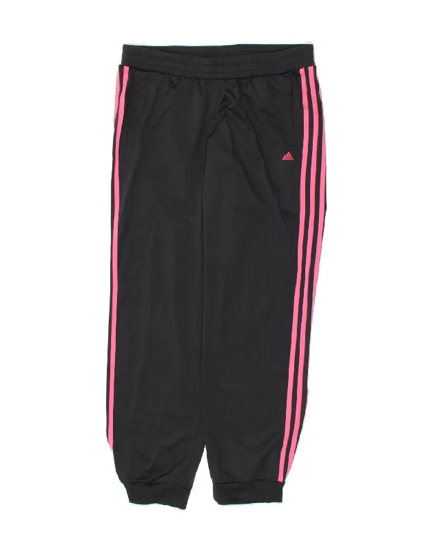 ADIDAS Womens Climalite Tracksuit Trousers Joggers UK 12/14 Medium Black