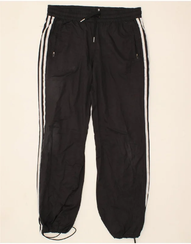 ADIDAS Womens Climalite Tracksuit Trousers UK 10 Small Black Polyester