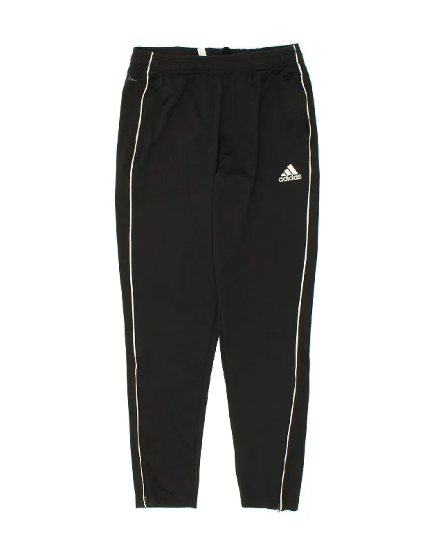 ADIDAS Womens Climalite Tracksuit Trousers UK 14 Large Black Polyester