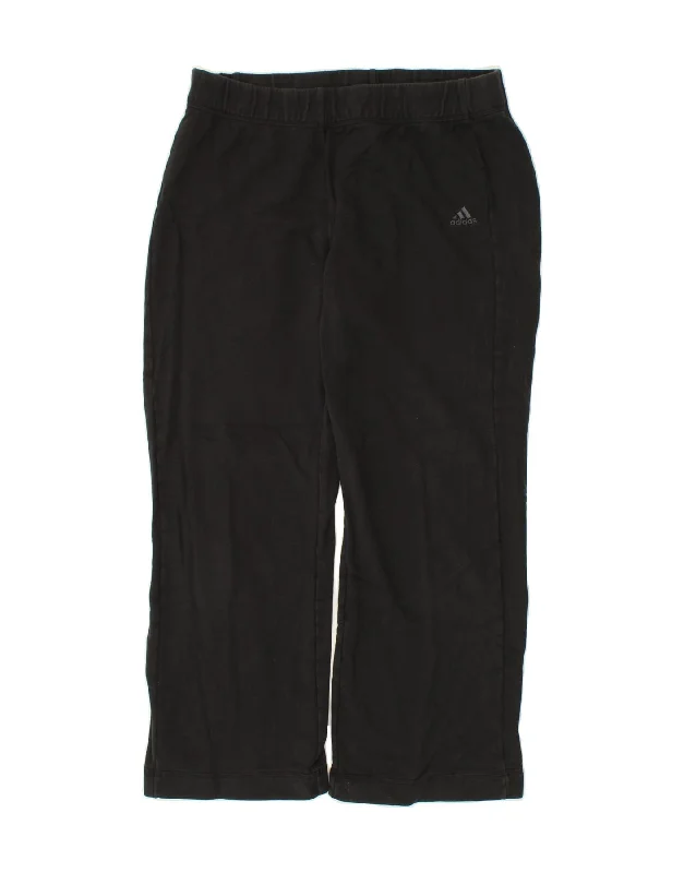 ADIDAS Womens Tracksuit Trousers UK 18 XL Black Cotton