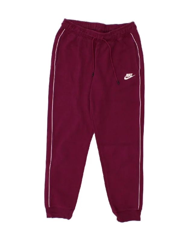 NIKE Womens Tracksuit Trousers Joggers UK 8 Small Burgundy