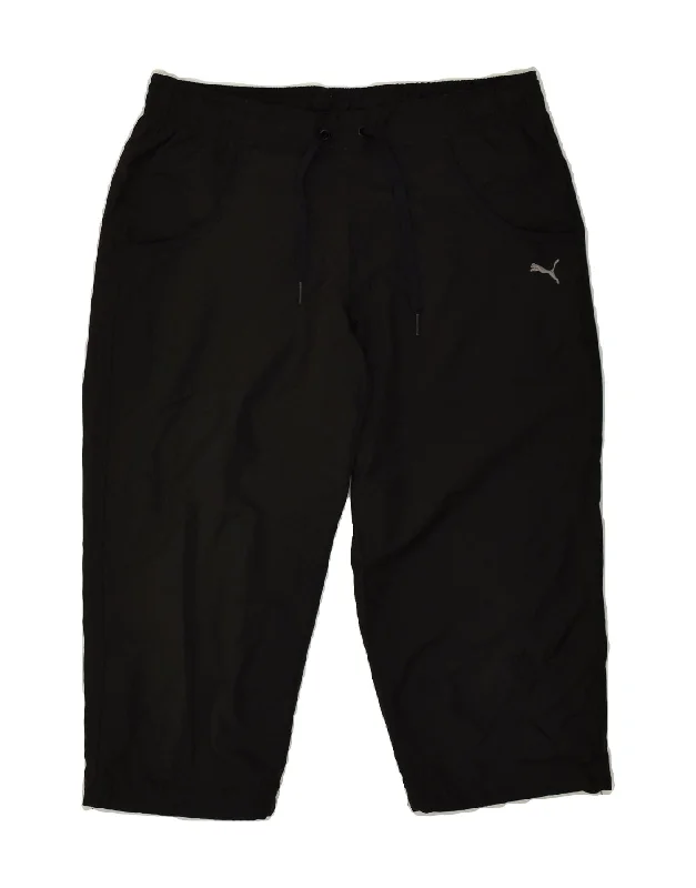 PUMA Womens Capri Tracksuit Trousers UK 10 Small Black