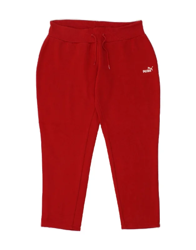 PUMA Womens Tracksuit Trousers UK 14 Large Red