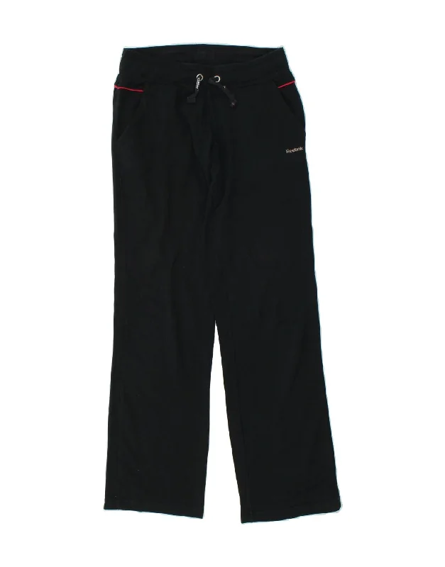 REEBOK Womens Tracksuit Trousers IT 44 Medium Black Cotton